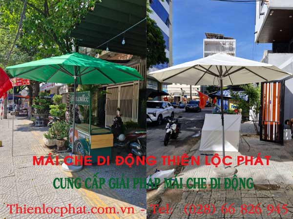 dù che nắng ngoài chợ