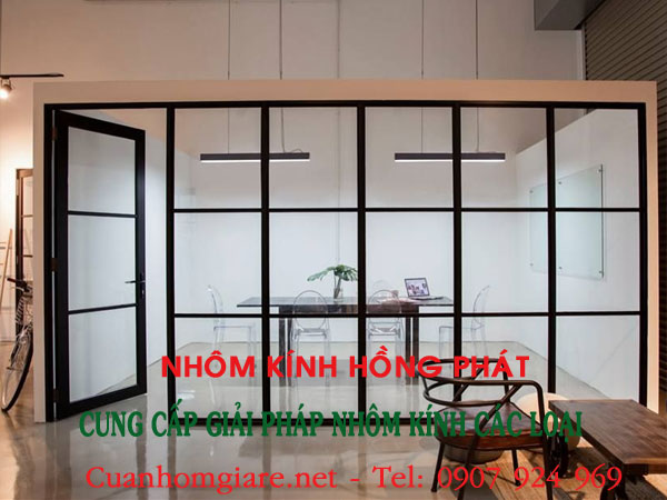 giá thi công vách nhôm kính hệ 55